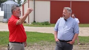 U.S. Rep. Eric Sorensen advocates for E15, sustainable agriculture at Galva farm
