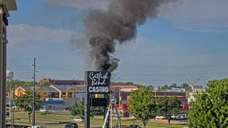  Watch: Crews fight fire near Catfish Bend Casino sign