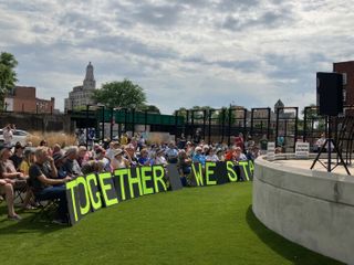 Many progressive speakers seek to inspire at Davenport Sunday rally