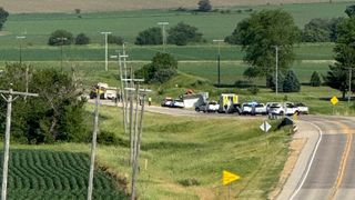  Emergency crews respond to dump truck rollover