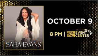 Sara Evans will be in concert at Rhythm City, Davenport