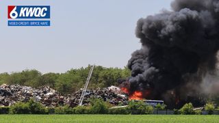  Over 21 emergency crews help battle fire at Sterling recycling plant