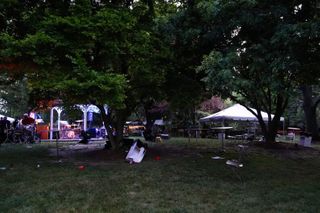 At least 12 people shot at an Ohio festival and a search for suspects is still ongoing, police say