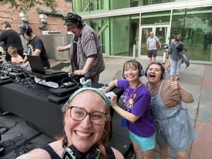 Gretchen at Work: DJing a silent disco with DJ Shane Brown