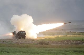 Taiwan drills with U.S. rocket system, firing in China's direction