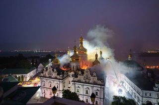 Russian attack sets fire to religious site in Kyiv, kills 5 in Kharkiv
