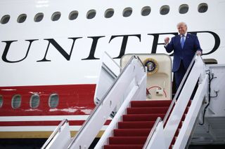 Air Force One, gifted to Trump from Qatar, arrives at Joint Base Andrews