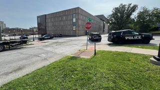  Davenport squad car damaged, towed from Main Avenue