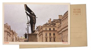 Greetings from London, where Banksy's flag man is a warning cry