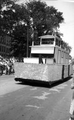 Memories of Muscatine: A steamboat float from the 1946 Fourth of July parade