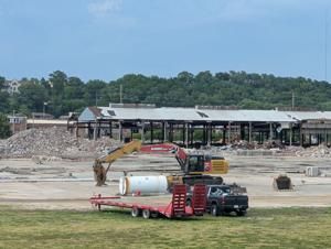 Former JI Case building on Bettendorf riverfront being torn down