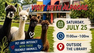 Alpacas & sheep visit Bettendorf Public Library