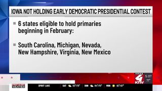 Iowa left out of early 2028 Democratic presidential calendar
