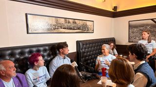 Rob Sand meets with cancer survivors and advocates, pledges more pediatric cancer funding