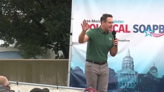 Iowa State Fair Soapbox: Mitchell, Lahn address fairgoers