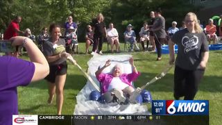  Davenport senior center beat the heat with slip-n-slide