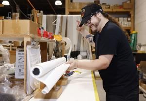 Gretchen at Work: Making window treatments at Great Plains Blind Factory