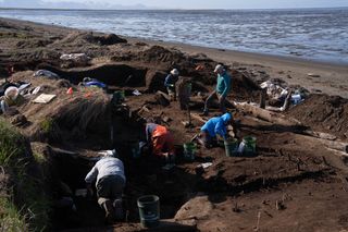 An Alaska storm scattered artifacts. Archaeologists are racing to save what's left