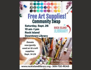 Donate, 'shop' for free art supplies at Rock Island Public Library