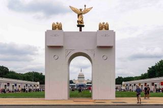 Trump says his D.C. arch will serve as 'military complex' with snipers and drones