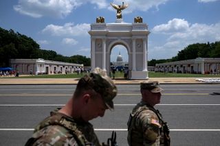 Trump's D.C. arch is now a military complex. Here's how that complicates things