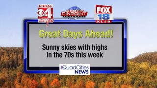 Bright blue skies highlight the QC forecast this week