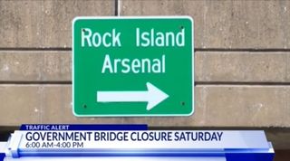 Government Bridge will be closed part of Saturday