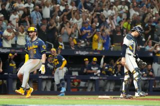 Brewers rout the Rays 10-1 to move within a win of their first World Series title