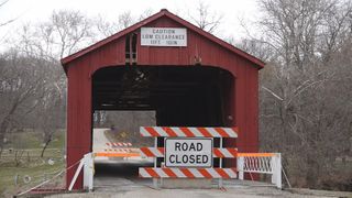  Repairs underway to restore iconic Red Covered Bridge in Princeton