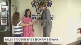 Wells Elementary students raise $900 for Bethany for Children & Families