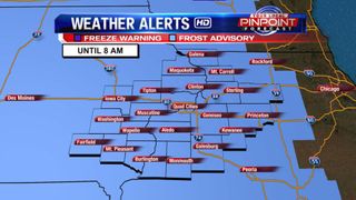 Frost Advisory for the Quad Cities