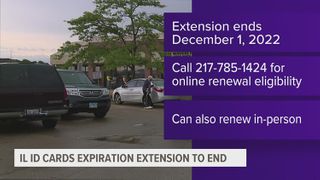 Illinois ID card expiration extension ending Dec. 1