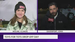 Toys for Tots '22 | Jon Diaz and Jenna Webster agree to donation drive bet as boxes overflow