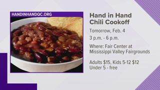 Weekend preview: Hand in Hand Chili Cook-off visits Mississippi Valley Fairgrounds Saturday